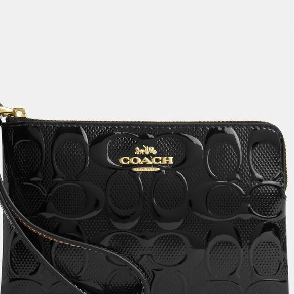 NWT Coach Outlet Corner Zip In Signature Leather - Picture 3 of 5